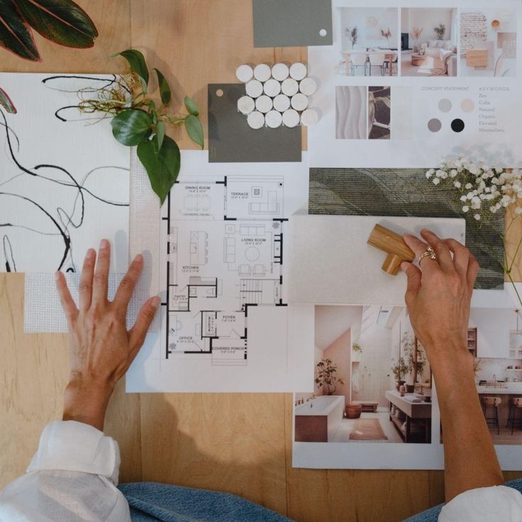 Material samples and mood board